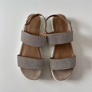 Rhinestone platform sandals